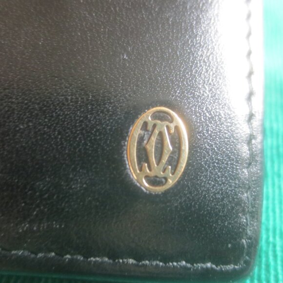 Vintage Genuine Authentic Cartier Paris Fine Smooth Leather Black Men's Wallet. - Picture 1 of 15